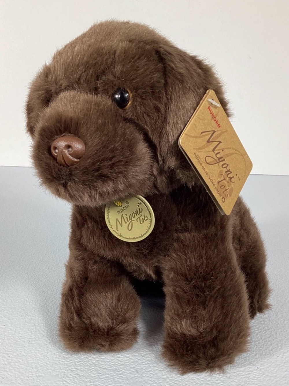 Aurora Miyoni Tots Chocolate Lab Plush Dog 8” NWT Realistic Puppy